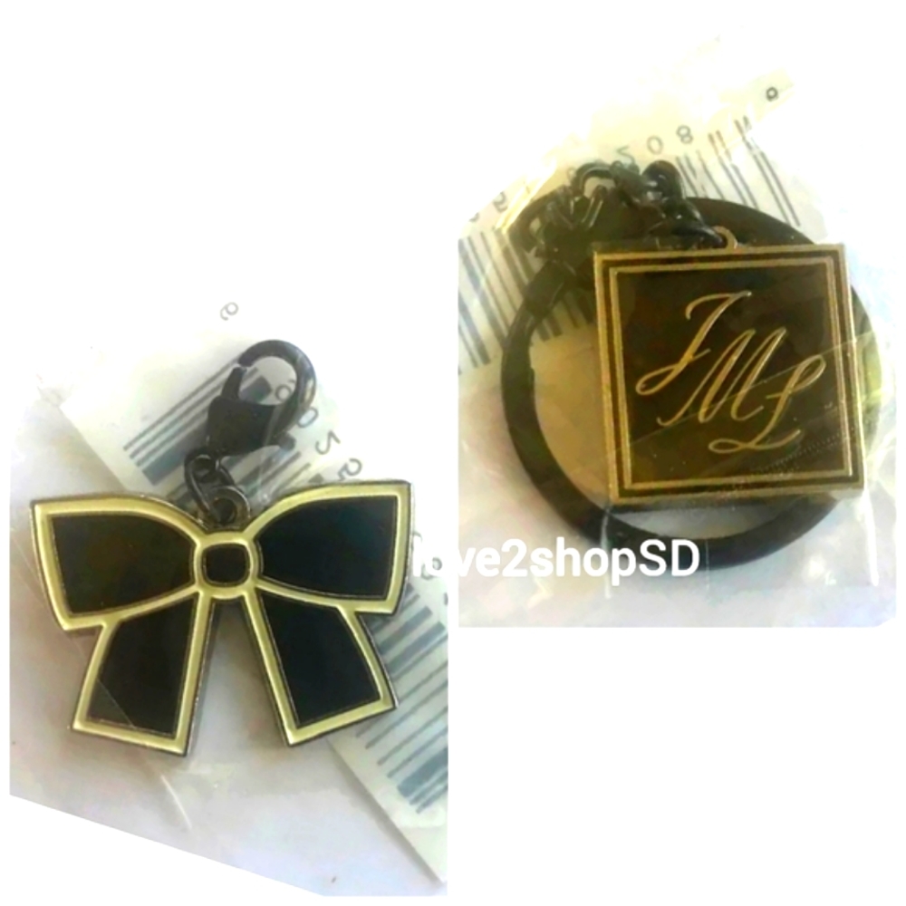 Jo Malone Bow Logo Key Chain Ring Bag Charm AUTHENTIC NWT